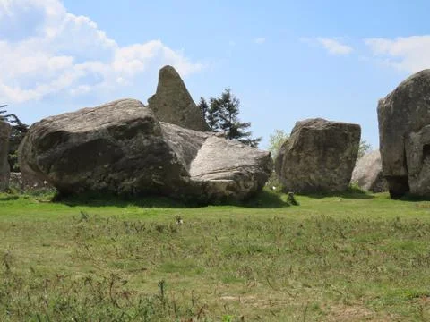 Carnac megalith alignments Stock Photos