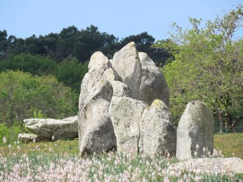 Carnac megalith alignments Stock Photos