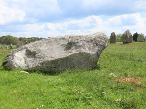 Carnac megalith alignments Stock Photos