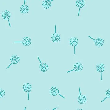 Carnation blossom spring glyph vector seamless pattern 스톡 일러스트