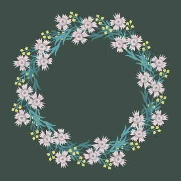 Carnation floral frame Illustrazione stock