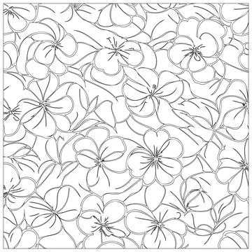 Carnation Flower illustration pattern outline sketch Stock Illustration