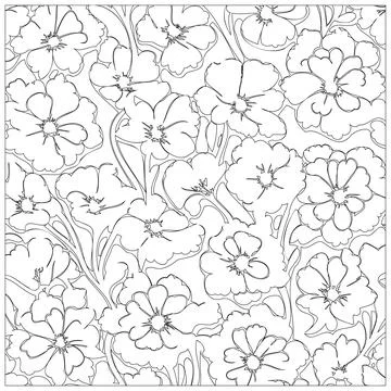 Carnation Flower illustration pattern outline sketch Illustrazione stock