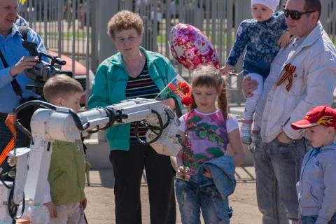 Carnation from the robot Stock Photos