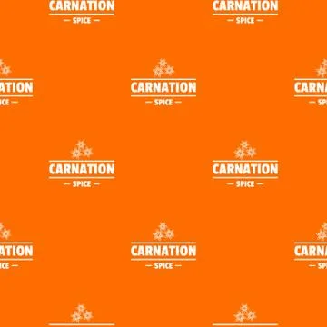 Carnation spice pattern vector orange Illustrazione stock