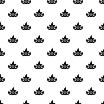 Carnaval mask pattern seamless vector Stock Illustration