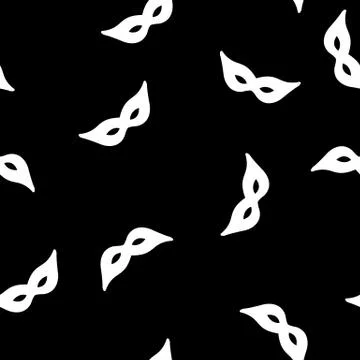 Carnaval Mask Seamless Pattern Backround. Vecor Illustration Stock Illustration