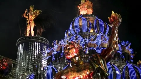 Carnaval parade car in Rio de Janeiro, Brazil. Stock Footage 241971225
