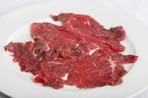 Carne Salada aus dem Trentino Italien salted meat from trentino italy Copy... Stock Photos