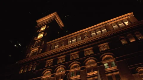 Carnegie Hall Full Pan Extreme Low Angle EXT Wide Shot Stock Footage 51663151