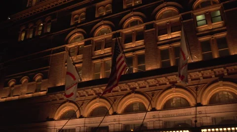 Carnegie Hall Full Pan Right EXT Medium Shot Stock Footage 51663278