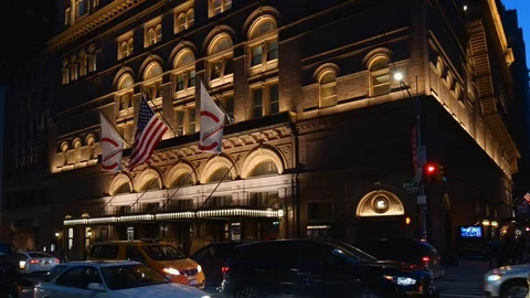 Carnegie Hall NY at Night Video stock 113235535