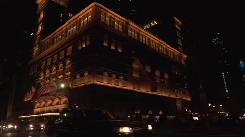 Carnegie Hall_Full Pan Low Angle EXT Wide Shot Stock Footage 51662863
