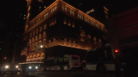 CarnegieHall Tilt Up Low Angle EXT Wide Shot Stock Footage 51663054