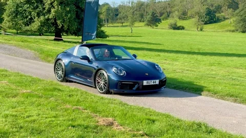 Carnforth, Lancaster, UK. 2025 AUG, 17. Leighton Hall, Porsche car show. Stockbeeldmateriaal 315003994