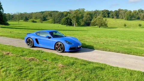 Carnforth, Lancaster, UK. 2025 AUG, 17. Leighton Hall, Porsche car show. Stock Footage 315004014