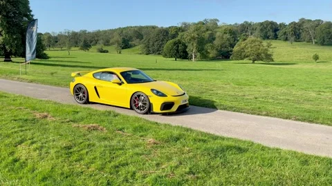 Carnforth, Lancaster, UK. 2025 AUG, 17. Leighton Hall, Porsche car show. Stock Footage 315004019