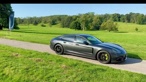 Carnforth, Lancaster, UK. 2025 AUG, 17. Leighton Hall, Porsche car show. Stock Footage 315004030