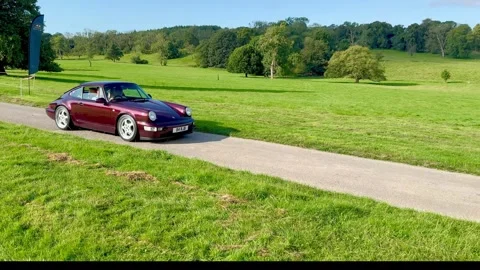 Carnforth, Lancaster, UK. 2025 AUG, 17. Leighton Hall, Porsche car show. Stock Footage 315004036