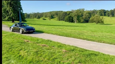 Carnforth, Lancaster, UK. 2025 AUG, 17. Leighton Hall, Porsche car show. Видео 315004037
