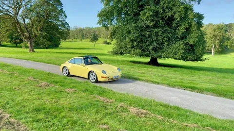 Carnforth, Lancaster, UK. 2025 AUG, 17. Leighton Hall, Porsche car show. Stock-Footage 315004050