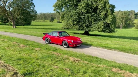 Carnforth, Lancaster, UK. 2025 AUG, 17. Leighton Hall, Porsche car show. Stock Footage 315004054