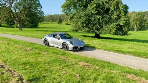 Carnforth, Lancaster, UK. 2025 AUG, 17. Leighton Hall, Porsche car show. Vidéo 315004059