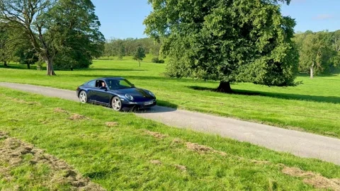 Carnforth, Lancaster, UK. 2025 AUG, 17. Leighton Hall, Porsche car show. Stockbeeldmateriaal 315004139