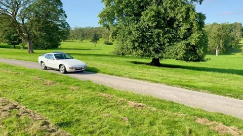 Carnforth, Lancaster, UK. 2025 AUG, 17. Leighton Hall, Porsche car show. Stock Footage 315004150