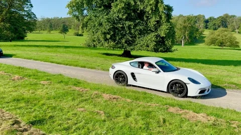 Carnforth, Lancaster, UK. 2025 AUG, 17. Leighton Hall, Porsche car show. Stock-Footage 315004453