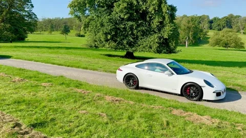 Carnforth, Lancaster, UK. 2025 AUG, 17. Leighton Hall, Porsche car show. Stock-Footage 315004457
