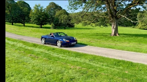 Carnforth, Lancaster, UK. 2025 AUG, 17. Leighton Hall, Porsche car show. Stock Footage 315004810