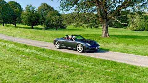 Carnforth, Lancaster, UK. 2025 AUG, 17. Leighton Hall, Porsche car show. Stock Footage 315004844