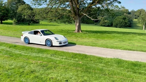 Carnforth, Lancaster, UK. 2025 AUG, 17. Leighton Hall, Porsche car show. Stock-Footage 315004906