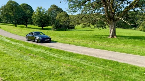 Carnforth, Lancaster, UK. 2025 AUG, 17. Leighton Hall, Porsche car show. Stockbeeldmateriaal 315004944