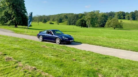 Carnforth, Lancaster, UK. 2025 AUG, 17. Leighton Hall, Porsche car show. Vidéo 315005476