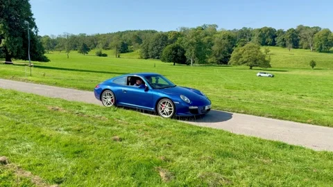 Carnforth, Lancaster, UK. 2025 AUG, 17. Leighton Hall, Porsche car show. Stock-Footage 315005507