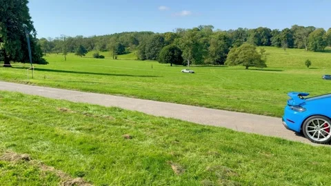 Carnforth, Lancaster, UK. 2025 AUG, 17. Leighton Hall, Porsche car show. Stock Footage 315005613