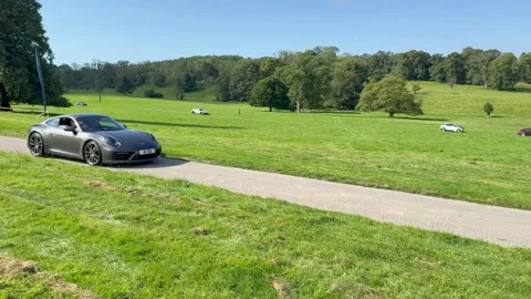 Carnforth, Lancaster, UK. 2025 AUG, 17. Leighton Hall, Porsche car show. Stock-Footage 315005631