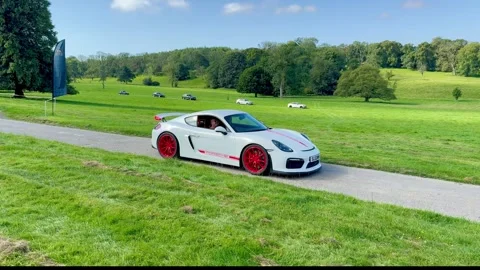 Carnforth, Lancaster, UK. 2025 AUG, 17. Leighton Hall, Porsche car show. Stock-Footage 315005650