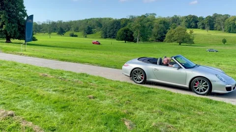 Carnforth, Lancaster, UK. 2025 AUG, 17. Leighton Hall, Porsche car show. Stock-Footage 315005668