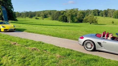 Carnforth, Lancaster, UK. 2025 AUG, 17. Leighton Hall, Porsche car show. Stock-Footage 315005723