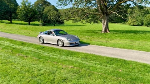 Carnforth, Lancaster, UK. 2025 AUG, 17. Leighton Hall, Porsche car show. Stock-Footage 315604357
