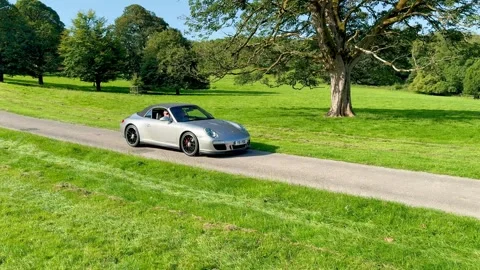 Carnforth, Lancaster, UK. 2025 AUG, 17. Leighton Hall, Porsche car show. Vidéo 315604604