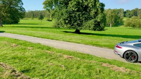 Carnforth, Lancaster, UK. 2025 AUG, 17. Leighton Hall, Porsche car show. Vidéo 315604729