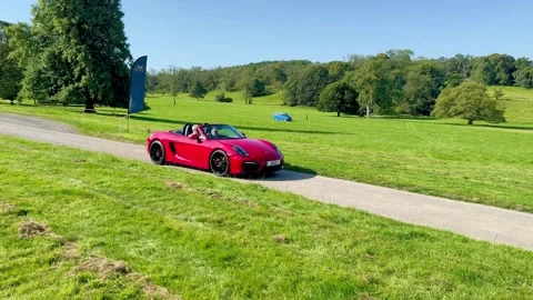 Carnforth, Lancaster, UK. 2025 AUG, 17. Leighton Hall, Porsche car show. Stock-Footage 315604743