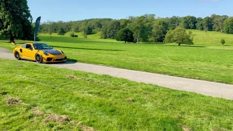 Carnforth, Lancaster, UK. 2025 AUG, 17. Leighton Hall, Porsche car show. Video stock 315604850