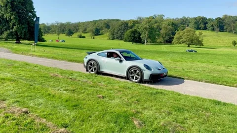 Carnforth, Lancaster, UK. 2025 AUG, 17. Leighton Hall, Porsche car show. Видео 315604897