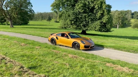 Carnforth, Lancaster, UK. 2025 AUG, 17. Leighton Hall, Porsche car show. Stock-Footage 315605159