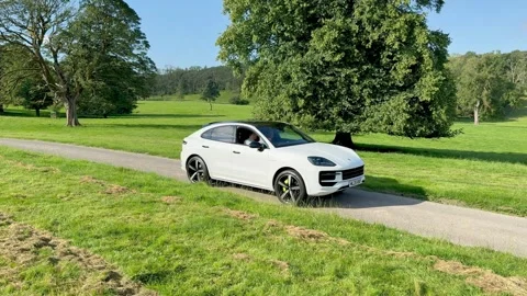 Carnforth, Lancaster, UK. 2025 AUG, 17. Leighton Hall, Porsche car show. Stock Footage 315605165